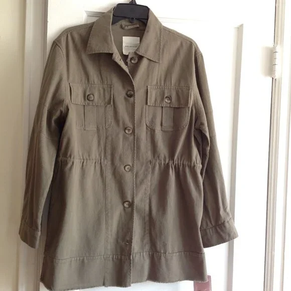 Avec Les Filles Khaki Green Anorak Jacket - Picture 2 of 9